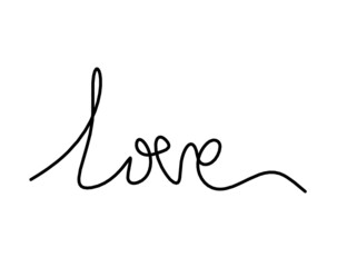 Calligraphic inscription of word 