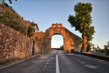 Vela Vrata,the large stone gate of old town Buzet