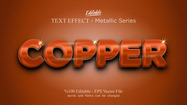 copper editable text effect