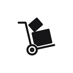 Wheelbarrow cart icons symbol vector elements for infographic web