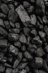 Coal Background, Black Stone, Close-up