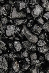 Coal Background, Black Stone, Close-up