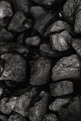 Coal Background, Black Stone, Close-up