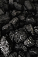 Coal Background, Black Stone, Close-up
