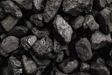 Coal Background, Black Stone, Close-up