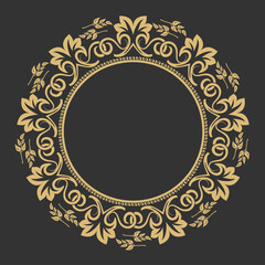 Circular baroque ornament.