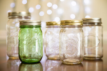 mason jars with lights
