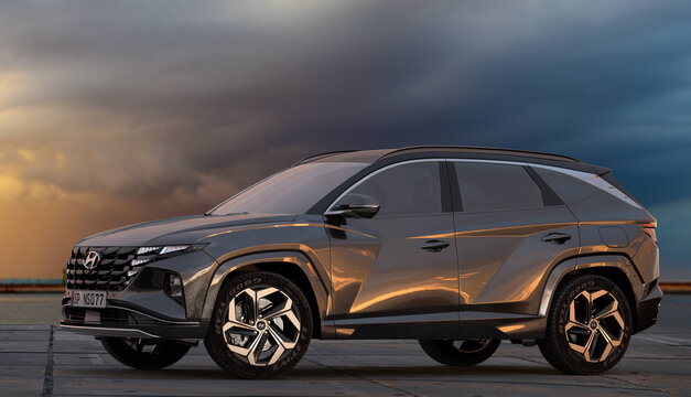 New Hyundai Tucson with the Seascape in the Background