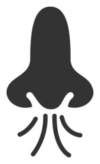 Obraz premium Nose snuff vector icon. A flat illustration design used for nose snuff icon, on a white background.