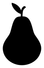 Pear vector icon. A flat illustration design used for pear icon, on a white background.