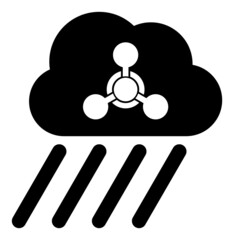 Acid rain vector illustration. A flat illustration design used for acid rain icon, on a white background.