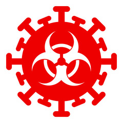 Hazard virus vector illustration. A flat illustration design used for hazard virus icon, on a white background.