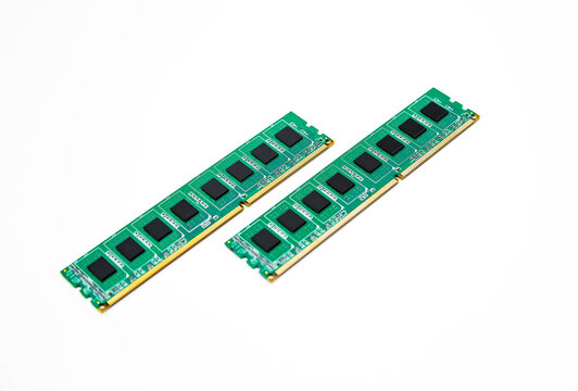 RAM memory module for computer. Selective focus. 
