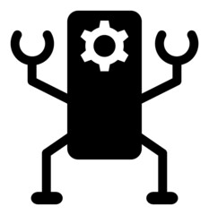 Nanobot vector icon. A flat illustration design used for nanobot icon, on a white background.