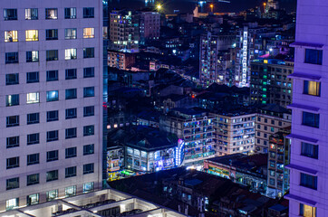 Fototapeta na wymiar City at Night - Yangon.jpg