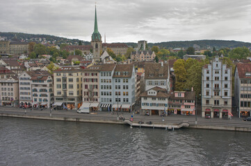 Zurich, Old city view by the lake, Switzerland, Europe