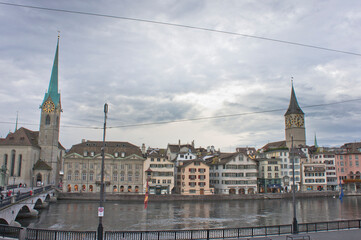 Zurich, Old city view by the lake, Switzerland, Europe