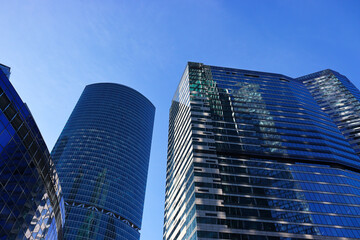 Fototapeta na wymiar Skyscapers in the city. The financial center of Moscow