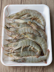 신선한 해산물 생 새우, 요리재료