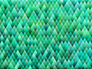 abstract vector stained-glass rhombus mosaic background - teal