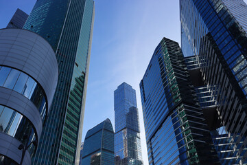 Fototapeta na wymiar Skyscapers in the city. The financial center of Moscow