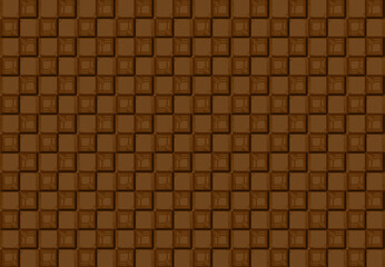 Abstract brown square background Chocolate texture. Seamless pattern.