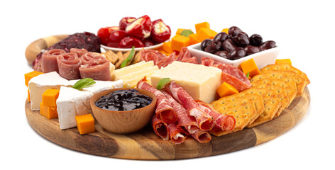 Charcuterie Board on a White Background - Powered by Adobe