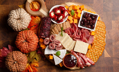 Charcuterie Board with an Fall Theme