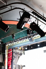 theater flood lights above stage