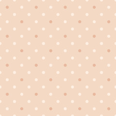 Vector seamless polka dots pattern. Cute design for wrapping paper, wallpaper, textile, stationery.