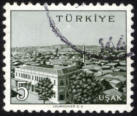 Republic of Turkey postage stamp. Republic of Turkey historical stamp. A postage stamp printed in Republic of Turkey.