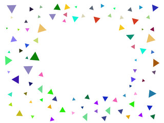 colorful triangles background, very colorful, multicolored confetti for backgrounds. birthdays and parties