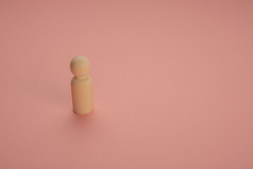 Wooden piece in the shape of people 