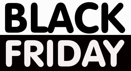 Black Friday design. Lettering of Black Friday. Black Friday concept