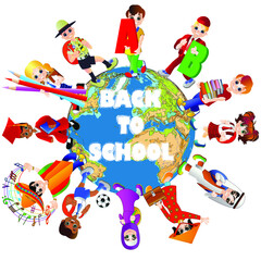 Kids, students and pupils around the world