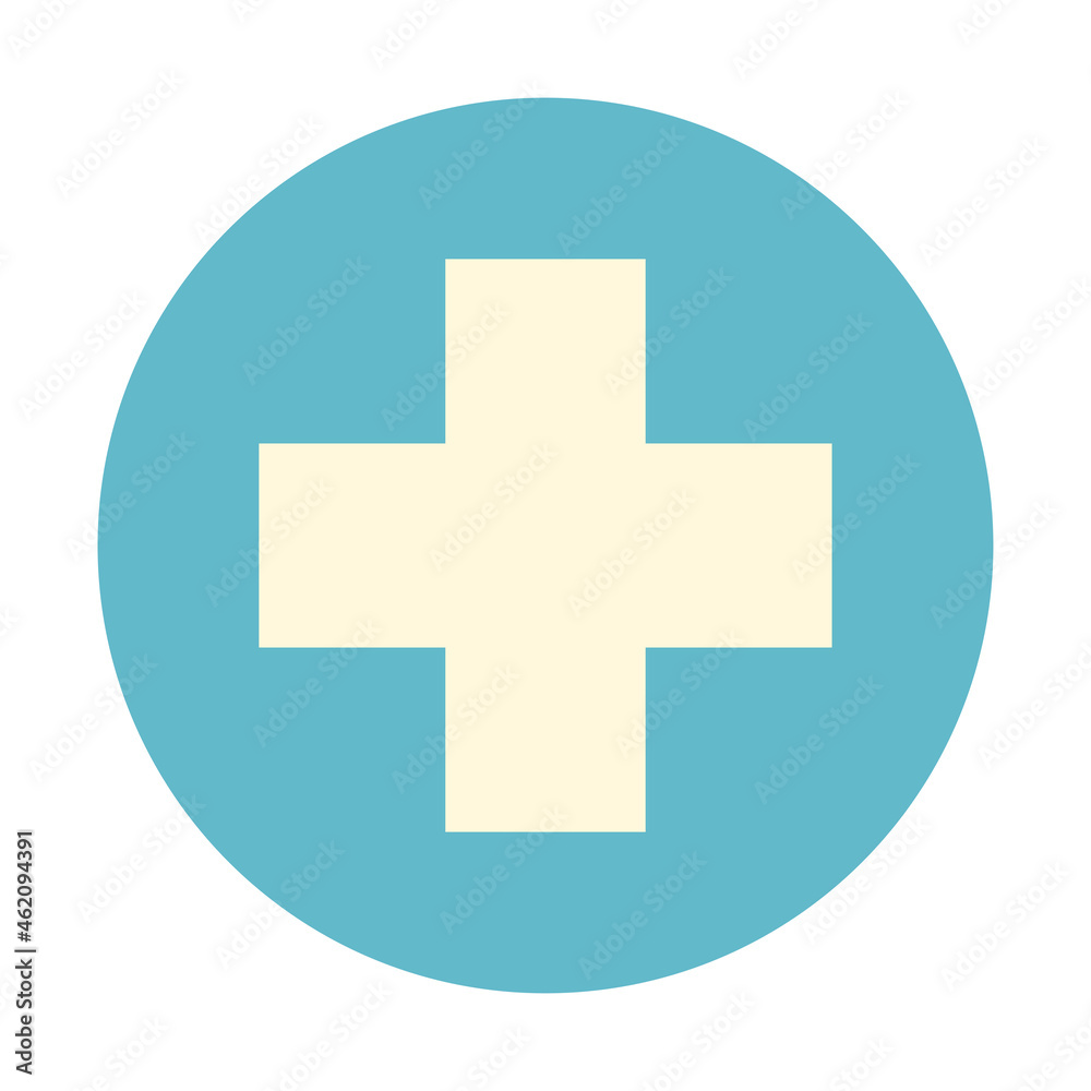 Sticker medical cross symbol