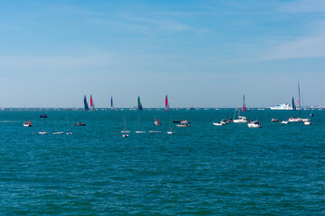 Grand prize of Spain. SailGP International Flying Catamarans Championship. Cadiz. Andalusia. Spain. Europe. October 8, 2021
