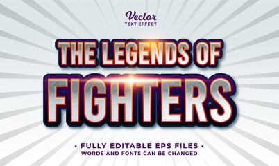 Fighting gaming text effect editable eps cc vector image