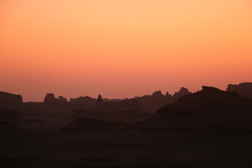 Naklejka premium sunset in the desert