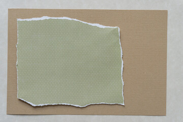 halftone scrapbooking paper on textured beige paper