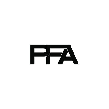 pfa initial letter monogram logo design