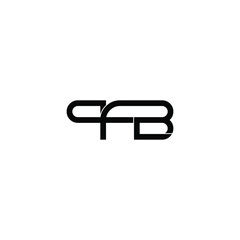 pfb initial letter monogram logo design