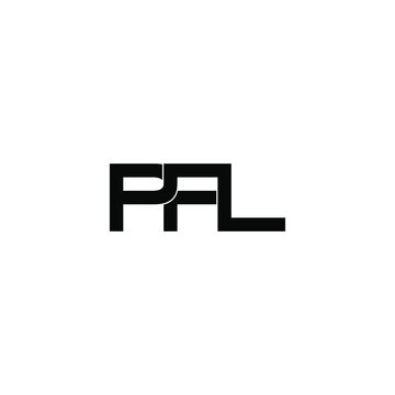 pfl initial letter monogram logo design