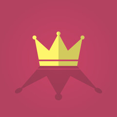 vector illustration of a flat icon or yellow crown logo, very suitable for logos on your product or company, can also be used for an icon or button on the web © Mauris