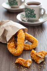 Horse Shoe Fritters, also known as Ma Geok, a popular fried food among Chinese