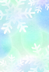雪　クリスマス　水彩　背景