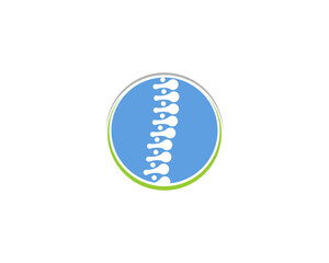 Spine in the circle shape logo