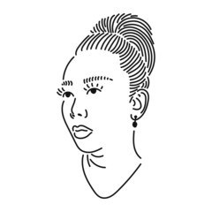 silhouette of a person's line art