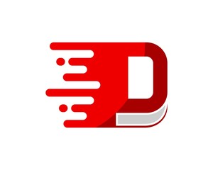 Fototapeta premium Book with D letter initial and fast symbol