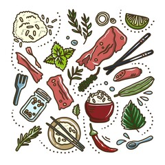 food icons set
